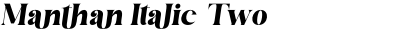 Manthan Italic Two
